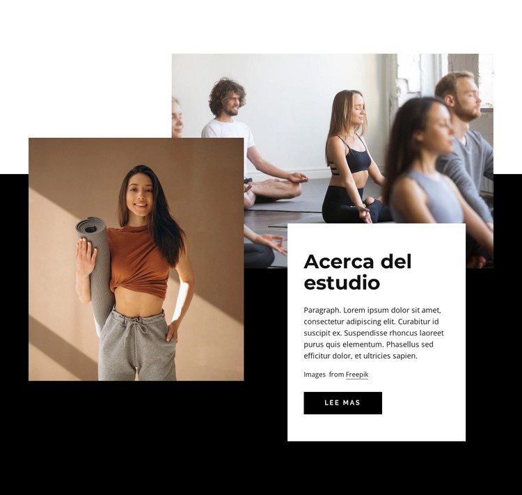 El mejor estudio de yoga. Plantilla CSS