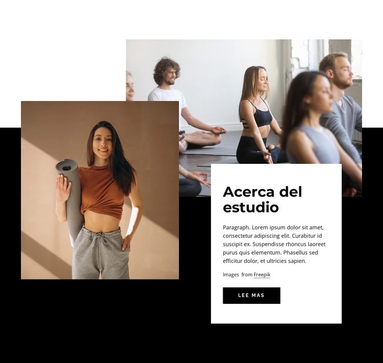 El mejor estudio de yoga. Plantilla HTML5