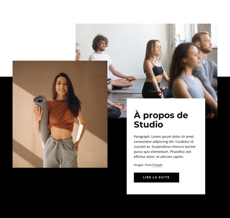 Le meilleur studio de yoga Maquette de site Web