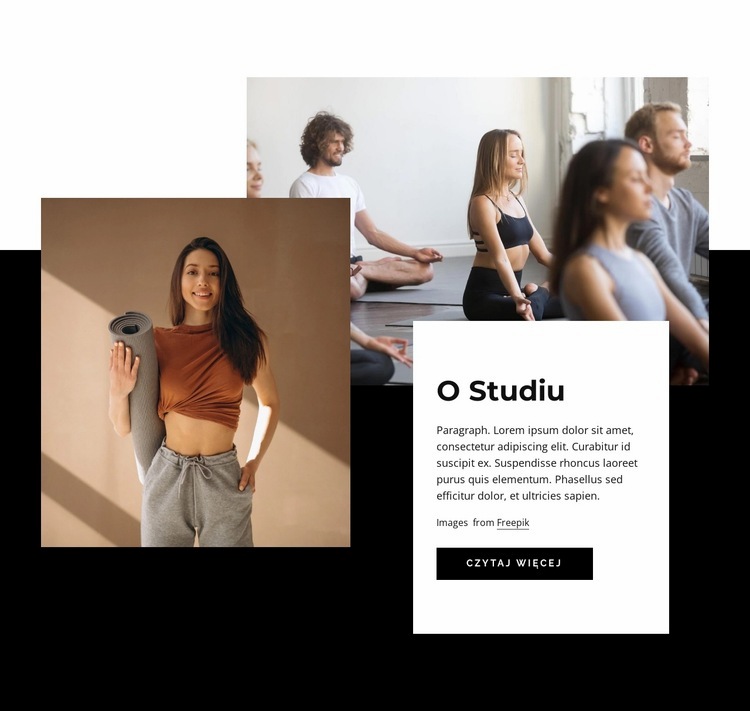 Najlepsze studio jogi Projekt strony internetowej