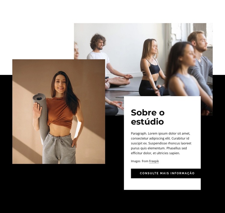 O melhor estúdio de ioga Modelo de site