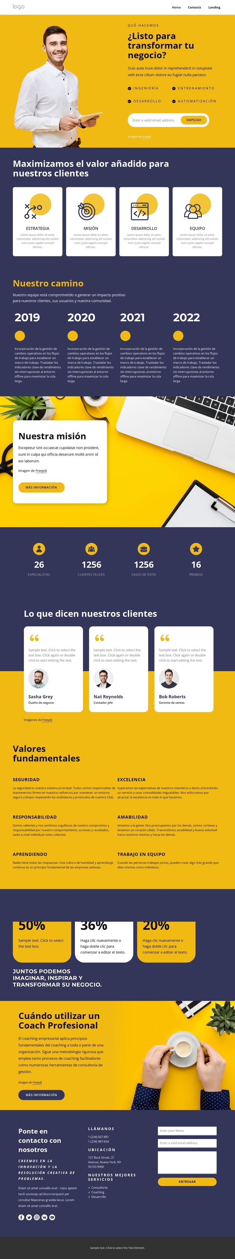 Creemos en las innovaciones Plantilla de sitio web