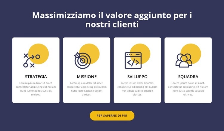 Potenzia il tuo business con noi Mockup del sito web