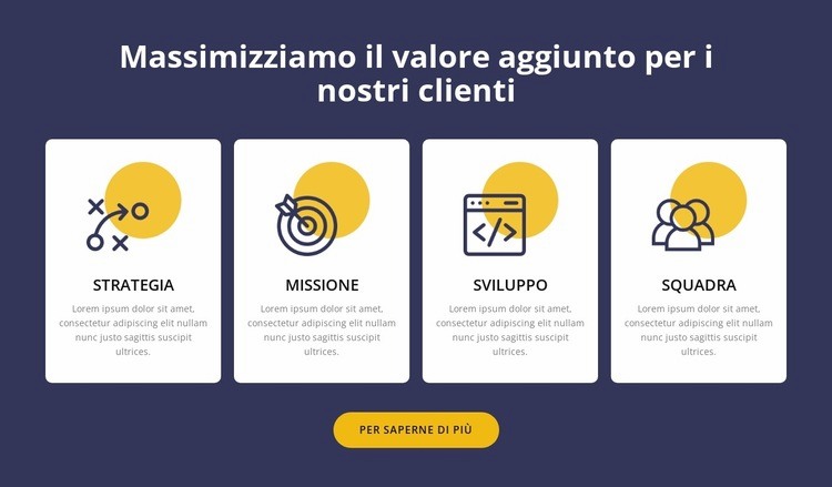 Potenzia il tuo business con noi Un modello di pagina