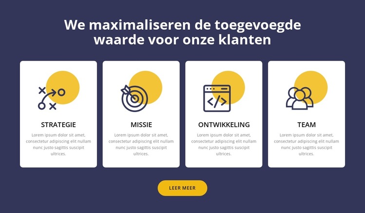 Geef uw bedrijf een boost met ons Website sjabloon