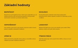 Základní Hodnoty Společnosti – Webová Šablona HTML