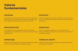 Valores Fundamentales De La Empresa - Inspiración Para El Diseño De Sitios Web