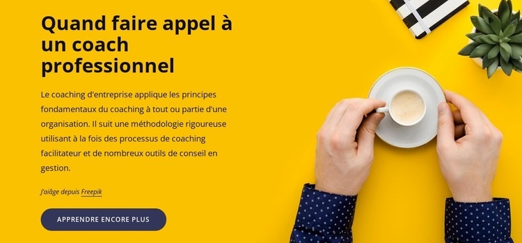 Coaching professionnel Maquette de site Web