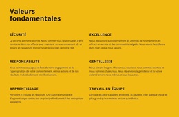 Thème WordPress Valeurs Fondamentales De L'Entreprise Pour N'Importe Quel Appareil