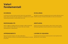 Valori Fondamentali Dell'Azienda - Ispirazione Per Il Design Del Sito Web