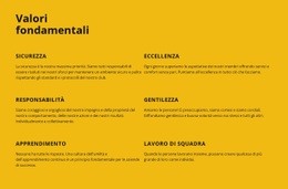 Valori Fondamentali Dell'Azienda - Progettazione Di Modelli Di Siti Web