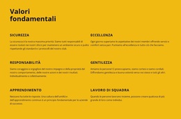 Tema WordPress Valori Fondamentali Dell'Azienda Per Qualsiasi Dispositivo