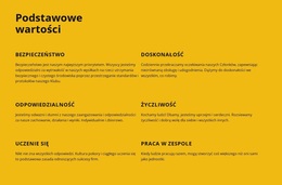 Motyw WordPress Podstawowe Wartości Firmy Na Dowolne Urządzenie