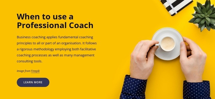 Professionell coachning Html webbplatsbyggare