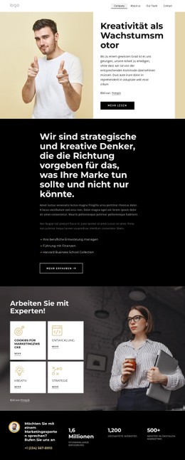 Wir Sind Strategische Kreative Denker HTML-CSS-Websitevorlage