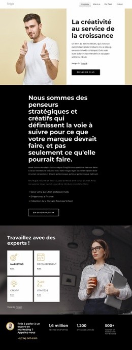 Nous Sommes Des Penseurs Créatifs Stratégiques - Online HTML Page Builder