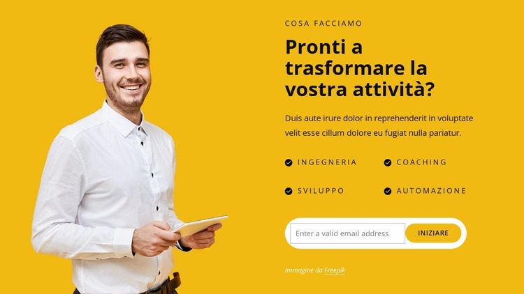 Crediamo nella risoluzione creativa dei problemi. Modello Joomla