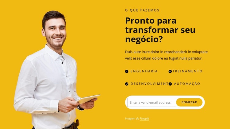 Acreditamos na solução criativa de problemas. Template Joomla