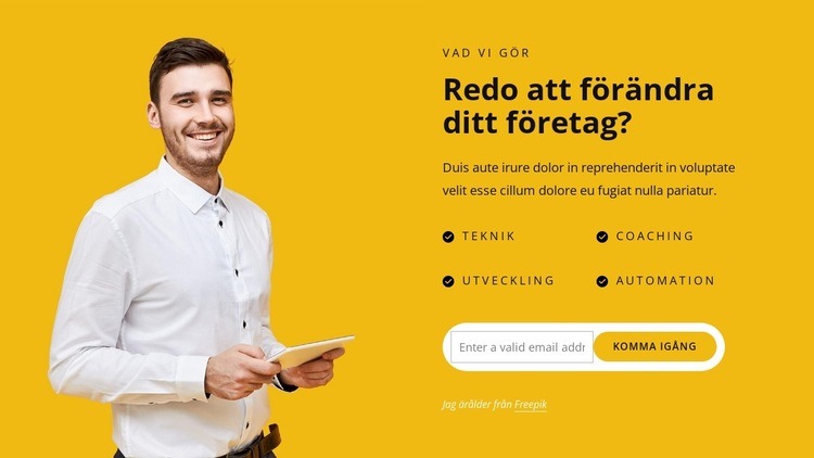 Vi tror på kreativ problemlösning. CSS -mall