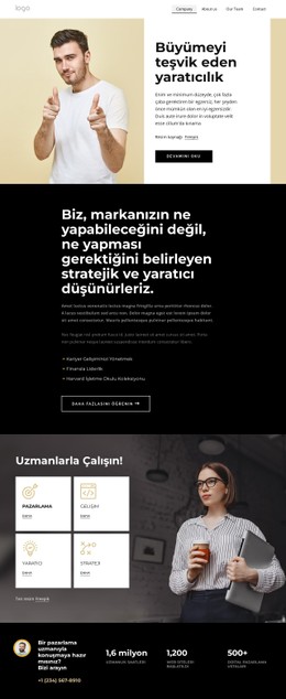 Biz Stratejik Yaratıcı Düşünürleriz HTML CSS Web Sitesi Şablonu