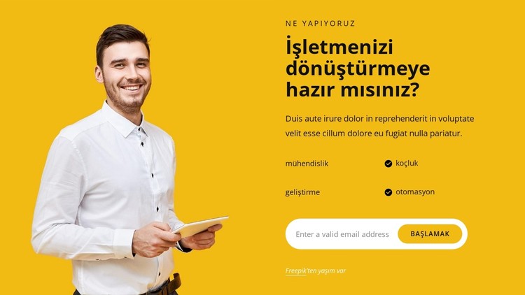 Yaratıcı problem çözmeye inanıyoruz. CSS Şablonu