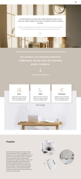 Warmes Interieur - Inspiration Für Website-Design