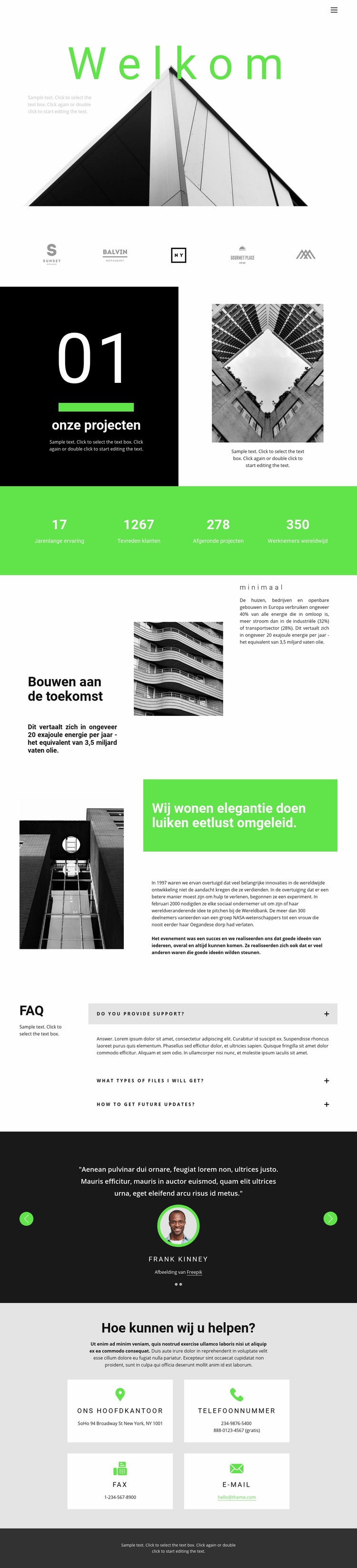 Bekijk onze projecten Website Builder-sjablonen