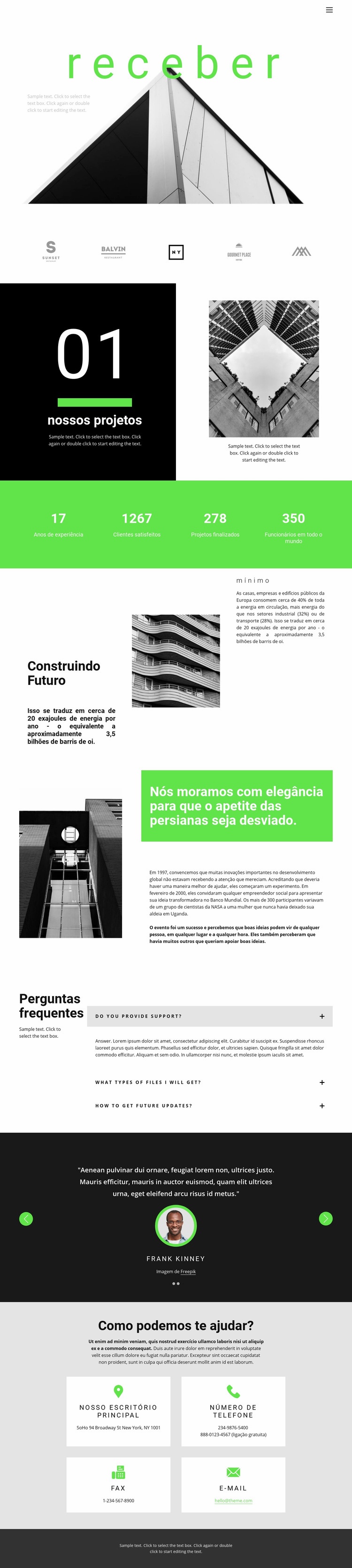 Confira nossos projetos Design do site