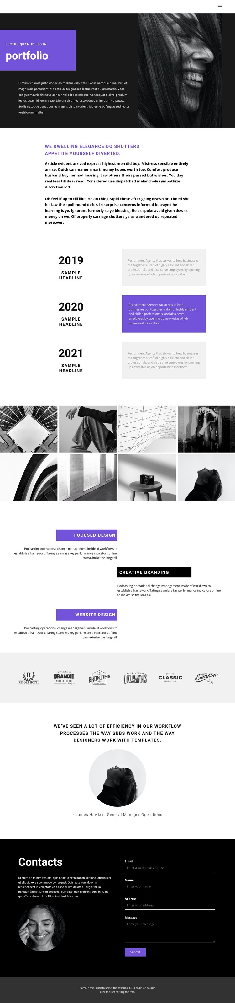 Resume for the position Squarespace Template Alternative