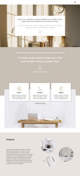 Warm Interior - Website Design Inspiration