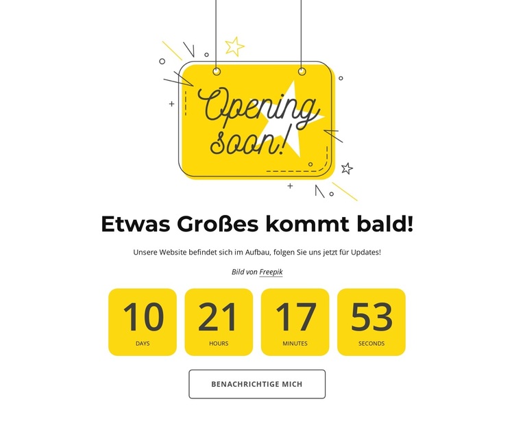 Demnächst Seite mit Countdown WordPress-Theme