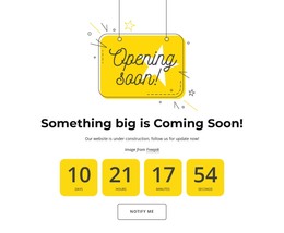 Coming soon page with countdown - CSS Template by Nicepage