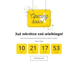 Już Wkrótce Strona Z Odliczaniem - Kreatywny Uniwersalny Szablon