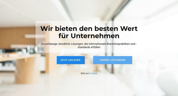 Tolle Erfahrungen Website-Vorlage