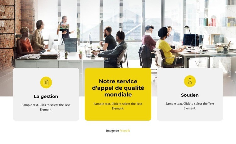 Services que nous offrons Page de destination