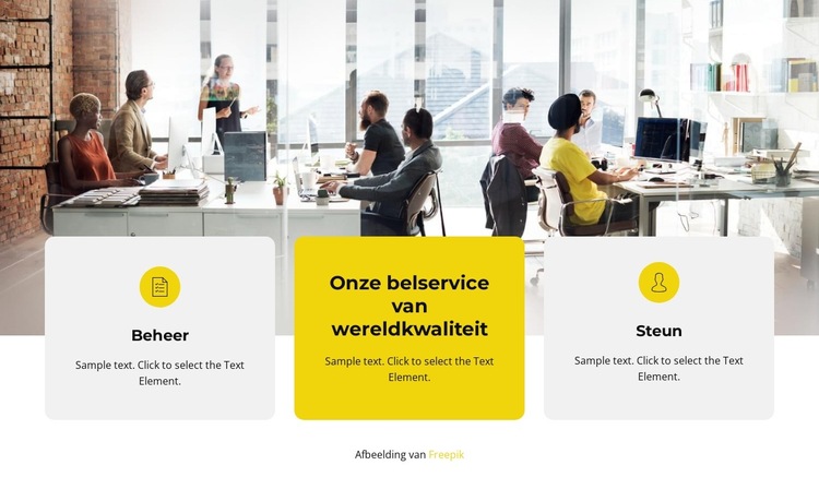 Diensten die we aanbieden Website sjabloon