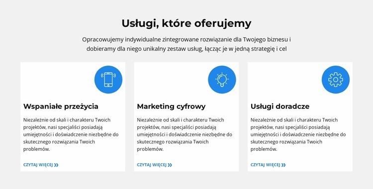 Indywidualne zintegrowane rozwiązanie Makieta strony internetowej