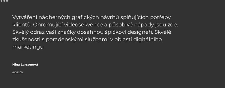 Posuvník s názory uživatelů Šablona HTML