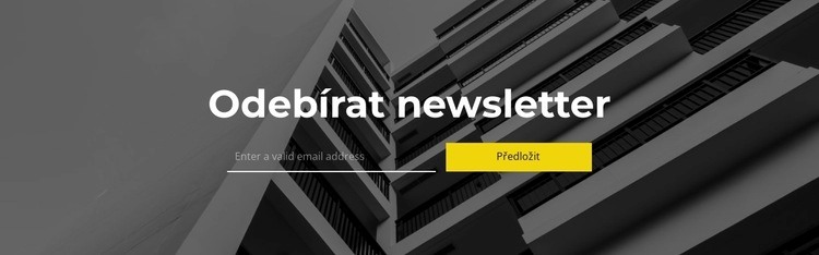 Odebírat newsletter Šablona HTML