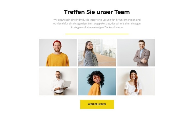 Glückliches Team HTML Website Builder