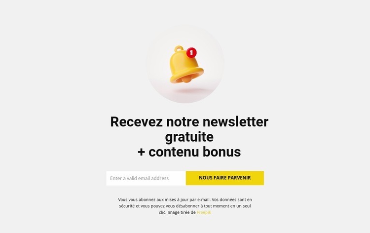 Bonus de contenu Maquette de site Web