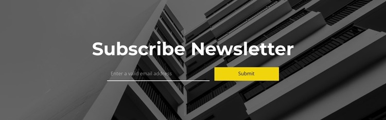 Subscribe Newsletter Html Website Builder