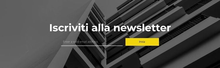 Iscriviti alla newsletter Modelli di Website Builder