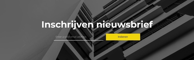 Inschrijven nieuwsbrief Sjabloon voor één pagina