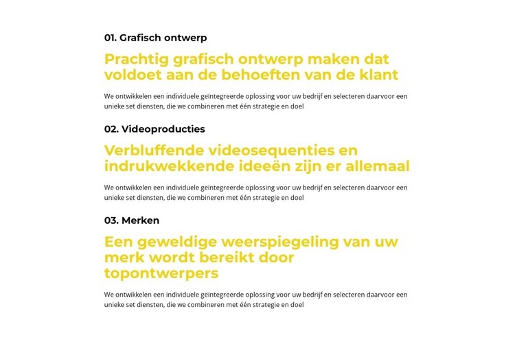 Marketingadviesdiensten Website ontwerp