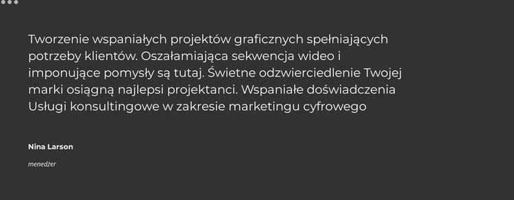 Slider z opiniami użytkowników Projekt strony internetowej