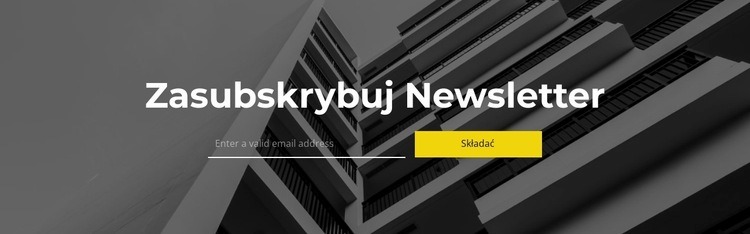 Zasubskrybuj Newsletter Projekt strony internetowej