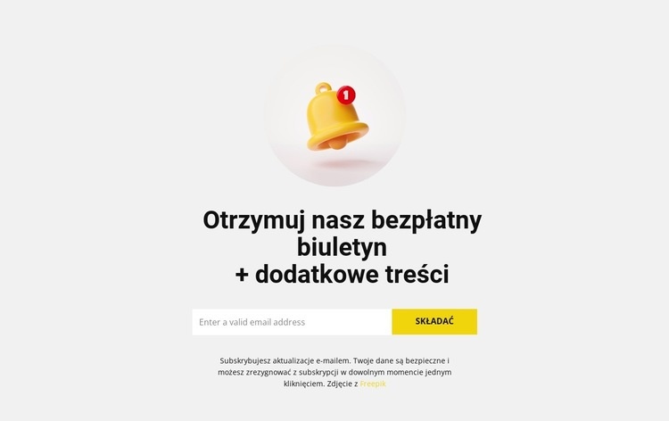 Premia za zawartość Szablon HTML5