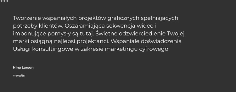 Slider z opiniami użytkowników Szablon jednej strony