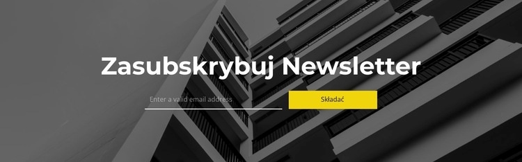 Zasubskrybuj Newsletter Szablon jednej strony